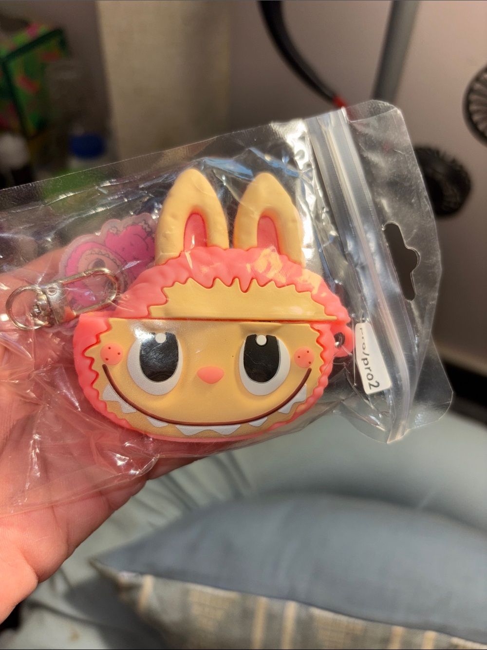 Cute Yellow & Pink Bunny Silicone AirPods Case